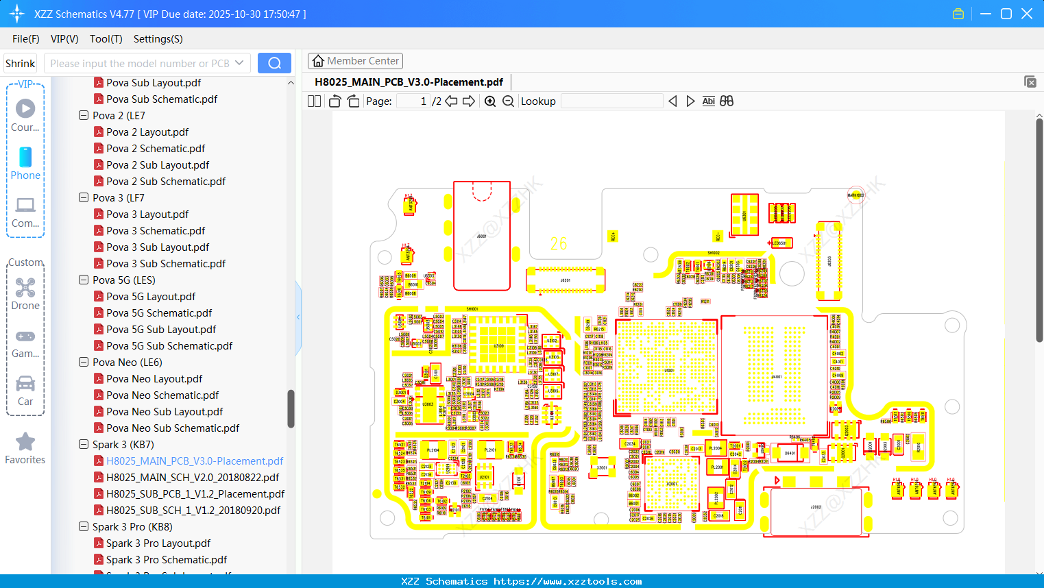 Tecno H8025_MAIN_PCB_V3.0-Placement